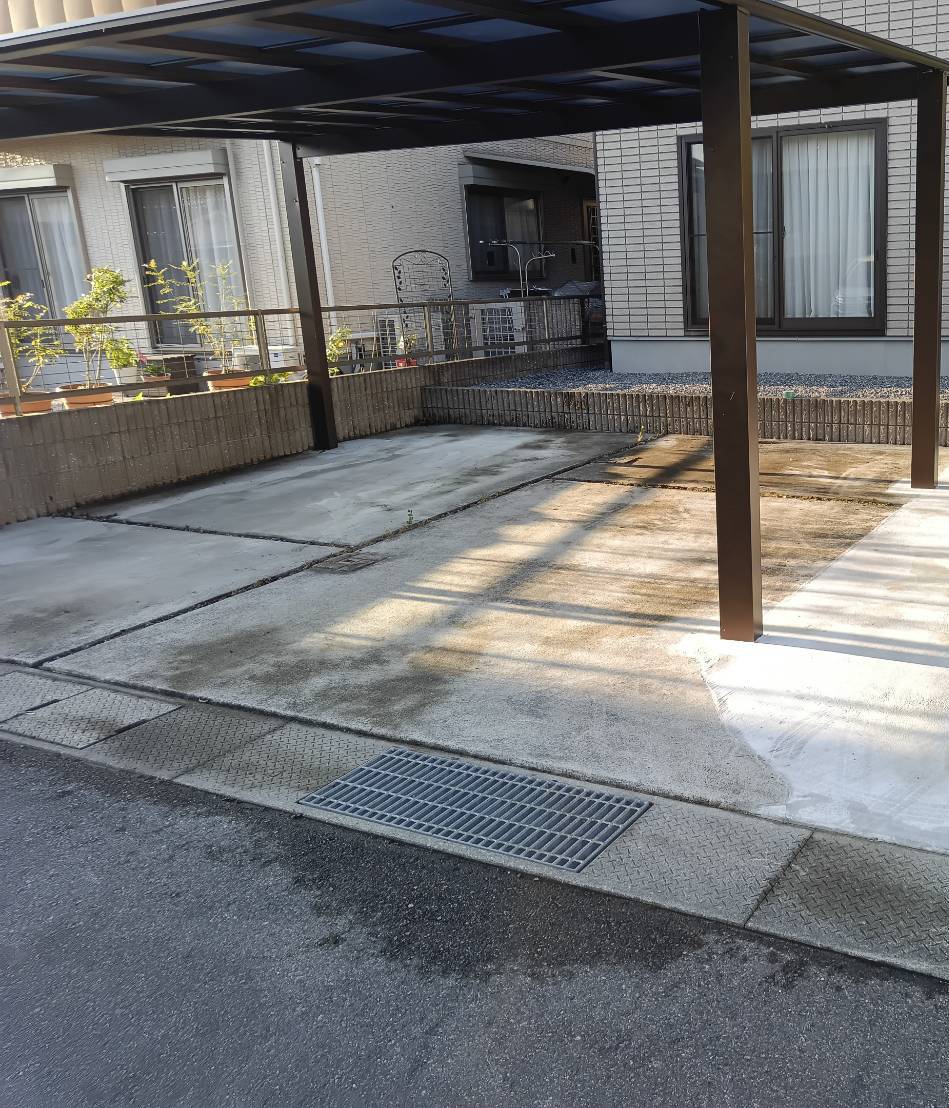 カラーコンクリート施工後｜新品同様に再生した土間コンクリート（岡山・令和建設）