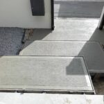 バルコンクリート、刷毛引き仕上げ 令和建設、外構工事、エクステリア